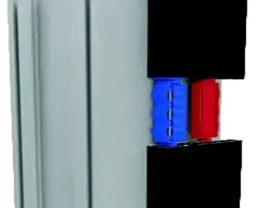 Blockmagnet-Verschluss in der Fliegengitter Pendeltür