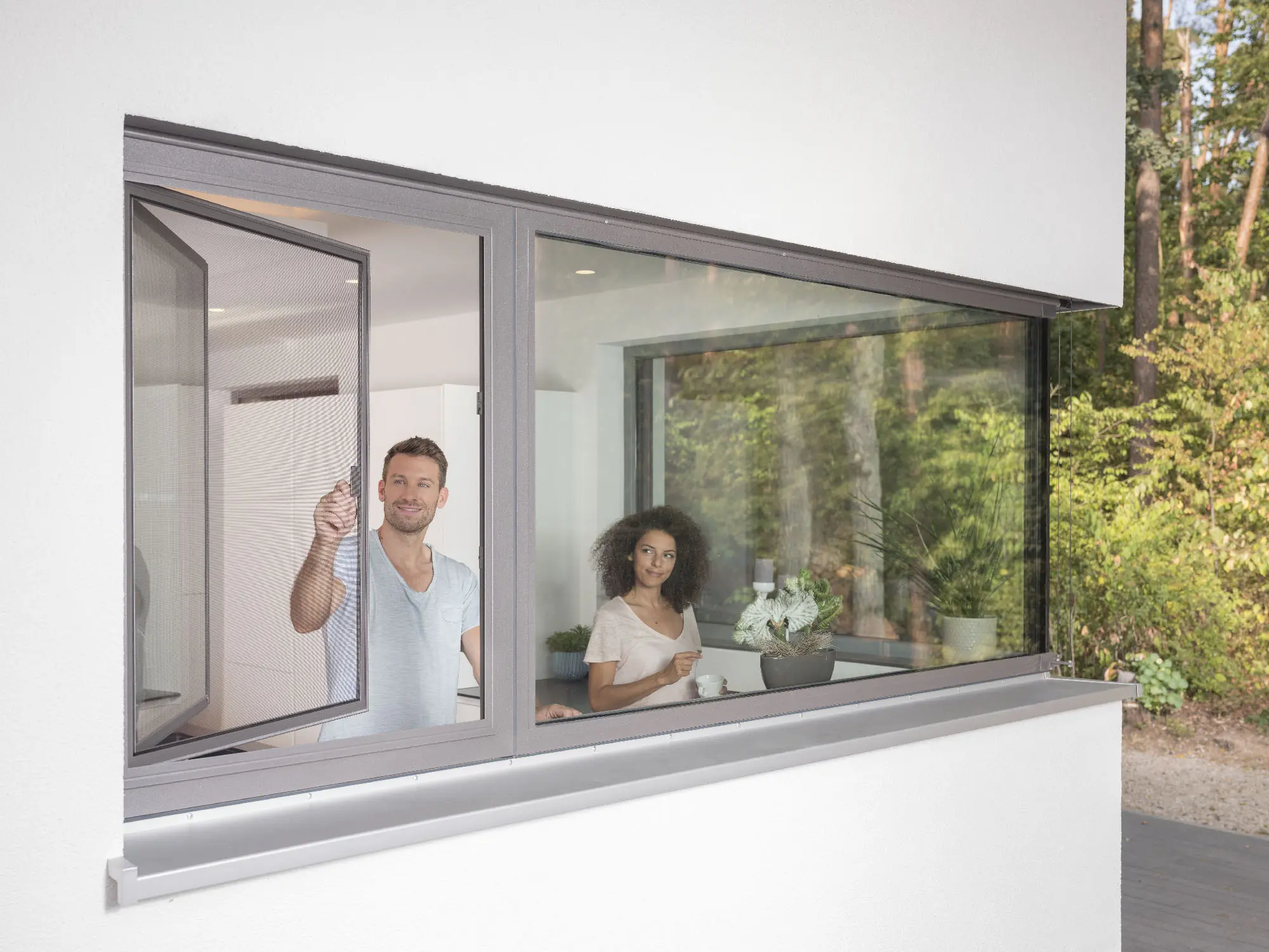 Fliegengitter Aarau Drehrahmen für Fenster